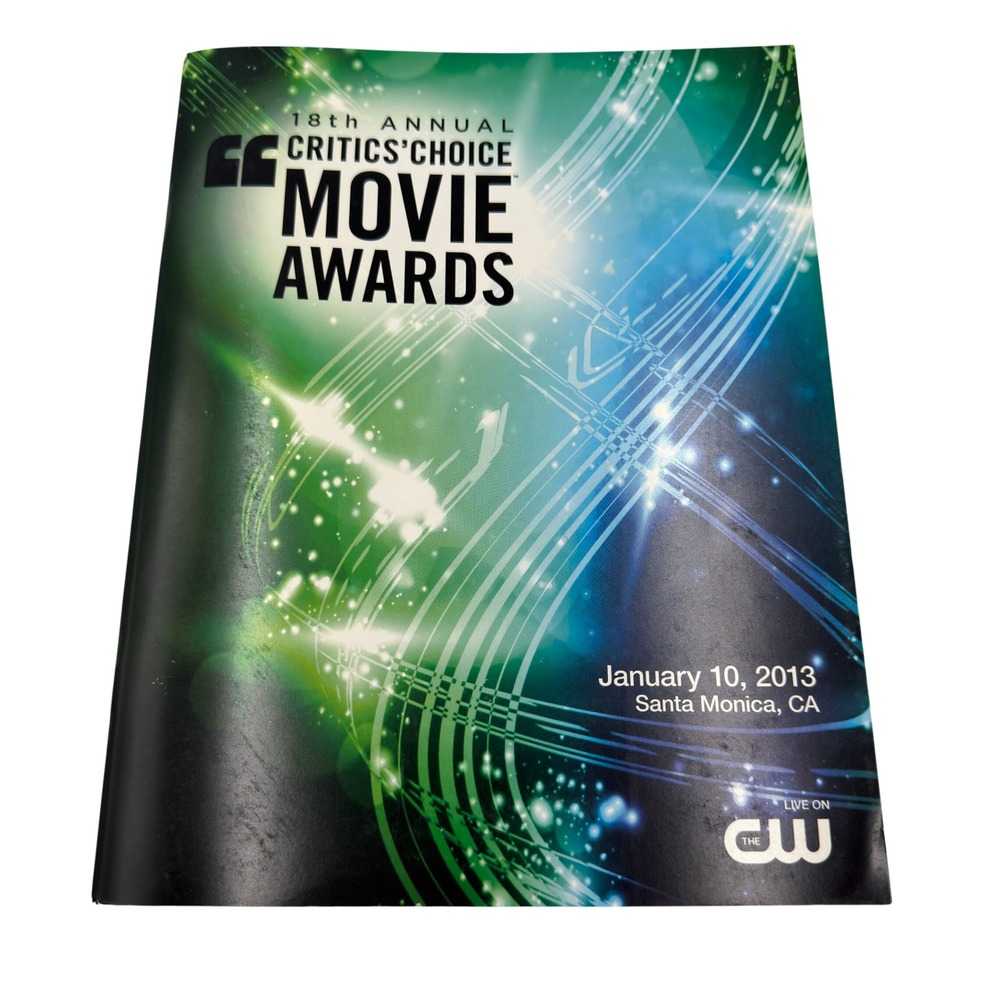 18th Annual Critics Choice Movie Awards 2013 Official Program The CW Collectible